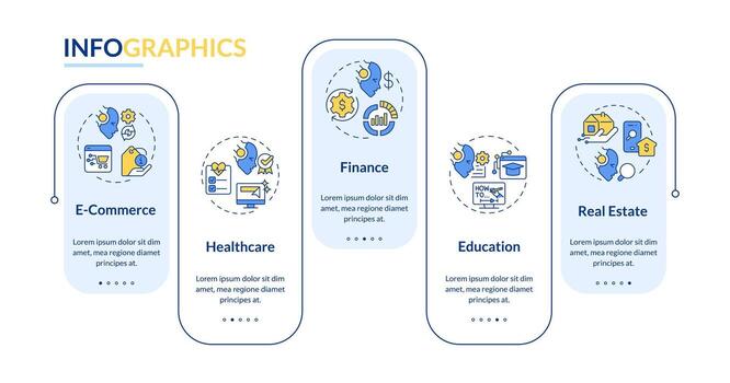 2d ai para seo vector multicolor infografia plantilla, datos visualización con 5 5 pasos, proceso cronograma cuadro.