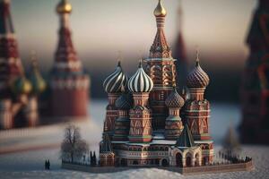 miniatura S t albahaca catedral en Moscú Rusia foto