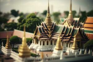 reclinable Buda a el templo en Bangkok Tailandia foto