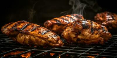 Grilled Chicken on the Grill A Mouthwatering FullBody Portrait photo