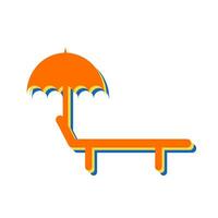 Sunbathing Chair Vector Icon