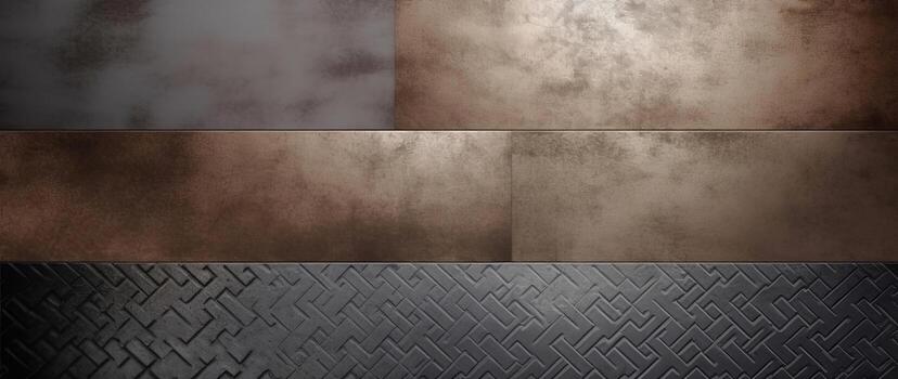 Set texture group of metallic gradient steel shiny background silver gold color. AI generated. photo