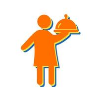 Man Serving Food Vector Icon