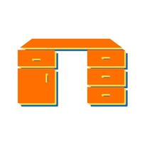 Table with Drawers Vector Icon