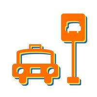 Taxi Stand Vector Icon