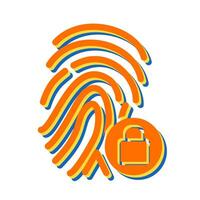 Fingerprint Lock Vector Icon