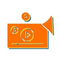 icono de vector de marketing de video