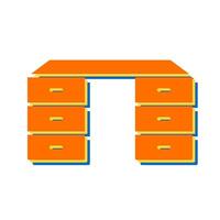 Table with Drawers Vector Icon