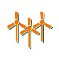 Multiple Windmills Vector Icon