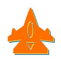 icono de vector de avión de combate