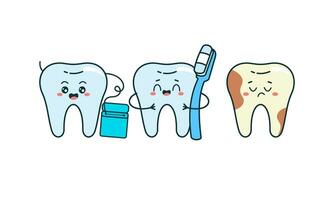 dientes cepillar, dental, oral higiene cepillo de dientes, pasta dental concepto vector