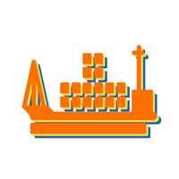 Cargo Ship Vector Icon