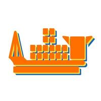 Cargo Ship Vector Icon