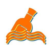 Bottle in Water Vector Icon