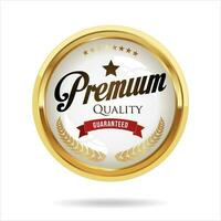 Premium quality badge isolated on white background vector