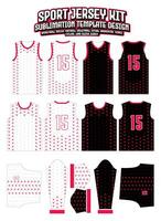 Red Seamless Triangle Jersey Design Sportswear Pattern Template vector