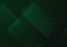 Abstract vector dark green overlap layer background, light lines effect. Geometric shape overlay layers. Graphic design modern element futuristic simple for banner, flyer, card, cover, brochure