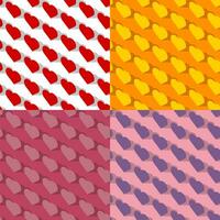 set of seamless patterns with hearts. Love, mutual feelings. Ornament for decoration and printing on fabric. Design element. Vector