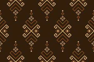 Cross stitch colorful geometric traditional ethnic pattern Ikat seamless pattern abstract design for fabric print cloth dress carpet curtains and sarong Aztec African Indian Indonesian vector