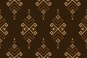 Cross stitch colorful geometric traditional ethnic pattern Ikat seamless pattern abstract design for fabric print cloth dress carpet curtains and sarong Aztec African Indian Indonesian vector