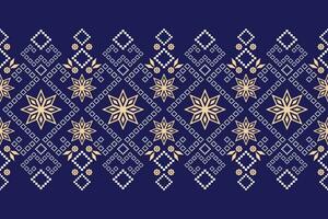 Cross stitch colorful geometric traditional ethnic pattern Ikat seamless pattern abstract design for fabric print cloth dress carpet curtains and sarong Aztec African Indian Indonesian vector