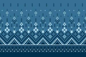 Cross stitch colorful geometric traditional ethnic pattern Ikat seamless pattern abstract design for fabric print cloth dress carpet curtains and sarong Aztec African Indian Indonesian vector
