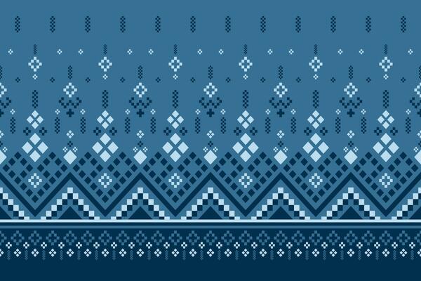 Cross stitch colorful geometric traditional ethnic pattern Ikat seamless pattern abstract design for fabric print cloth dress carpet curtains and sarong Aztec African Indian Indonesian