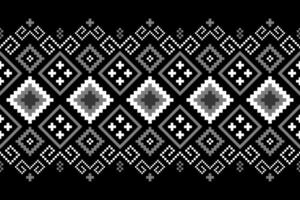 Cross stitch colorful geometric traditional ethnic pattern Ikat seamless pattern abstract design for fabric print cloth dress carpet curtains and sarong Aztec African Indian Indonesian vector