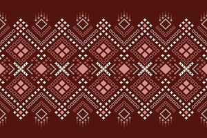 Cross stitch colorful geometric traditional ethnic pattern Ikat seamless pattern abstract design for fabric print cloth dress carpet curtains and sarong Aztec African Indian Indonesian vector