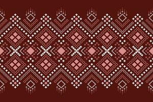 Cross stitch colorful geometric traditional ethnic pattern Ikat seamless pattern abstract design for fabric print cloth dress carpet curtains and sarong Aztec African Indian Indonesian vector