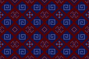 Cross stitch colorful geometric traditional ethnic pattern Ikat seamless pattern abstract design for fabric print cloth dress carpet curtains and sarong Aztec African Indian Indonesian vector