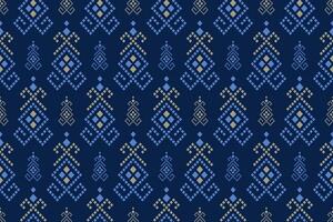 Cross stitch colorful geometric traditional ethnic pattern Ikat seamless pattern abstract design for fabric print cloth dress carpet curtains and sarong Aztec African Indian Indonesian vector