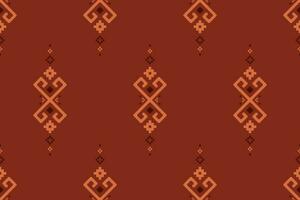 Cross stitch colorful geometric traditional ethnic pattern Ikat seamless pattern abstract design for fabric print cloth dress carpet curtains and sarong Aztec African Indian Indonesian vector