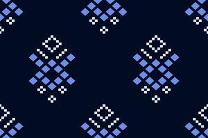 Cross stitch colorful geometric traditional ethnic pattern Ikat seamless pattern abstract design for fabric print cloth dress carpet curtains and sarong Aztec African Indian Indonesian vector