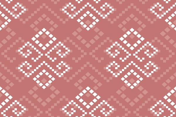 Cross stitch colorful geometric traditional ethnic pattern Ikat seamless pattern abstract design for fabric print cloth dress carpet curtains and sarong Aztec African Indian Indonesian