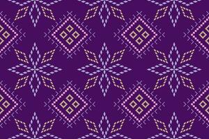 Cross stitch colorful geometric traditional ethnic pattern Ikat seamless pattern abstract design for fabric print cloth dress carpet curtains and sarong Aztec African Indian Indonesian vector