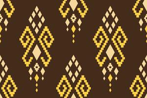 Cross stitch colorful geometric traditional ethnic pattern Ikat seamless pattern abstract design for fabric print cloth dress carpet curtains and sarong Aztec African Indian Indonesian vector