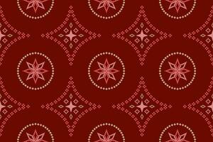 Cross stitch colorful geometric traditional ethnic pattern Ikat seamless pattern abstract design for fabric print cloth dress carpet curtains and sarong Aztec African Indian Indonesian vector