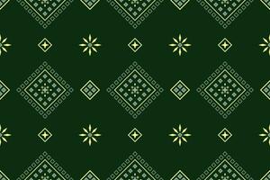 verde cruzar puntada vistoso geométrico tradicional étnico modelo ikat sin costura modelo frontera resumen diseño para tela impresión paño vestir alfombra cortinas y pareo de malasia azteca africano indio indonesio vector