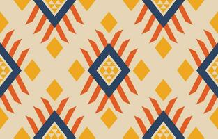 Ethnic abstract ikat art. Aztec ornament print. geometric ethnic pattern seamless  color oriental.  Design for background ,curtain, carpet, wallpaper, clothing, wrapping, Batik, vector illustration.