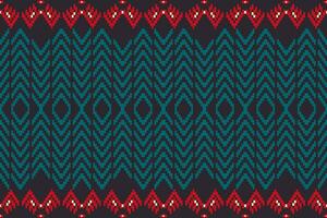Geometric seamless pattern  for block print,batik,fabric,textile.Ethnic abstract ikat.Colorful abstract contemporary seamless pattern.Hand drawn unique print. vector
