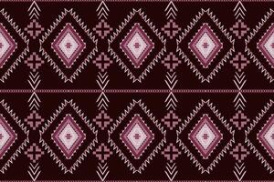 Geometric seamless pattern  for block print,batik,fabric,textile.Ethnic abstract ikat.Colorful abstract contemporary seamless pattern.Hand drawn unique print. vector