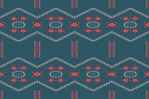 Geometric seamless pattern  for block print,batik,fabric,textile.Ethnic abstract ikat.Colorful abstract contemporary seamless pattern.Hand drawn unique print. vector