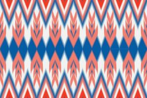 Native ikat fabric.Aztec geometic art ornament design for carpet,wallpaper,clothing,wrapping,textile.Damask style pattern for textile and decoration.Seamless pattern in tribal. vector