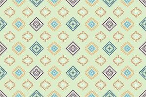 Geometric seamless pattern  for block print,batik,fabric,textile.Ethnic abstract ikat.Colorful abstract contemporary seamless pattern.Hand drawn unique print. vector