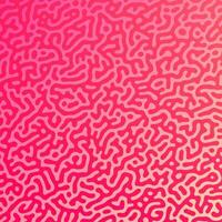 Pink Turing reaction gradient background. Abstract diffusion pattern with chaotic shapes. Vector illustration.