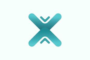 letter x logo design with for initial your business vector