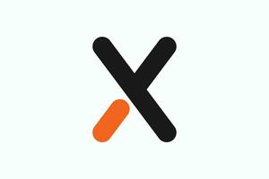letra X logo diseño con para inicial tu negocio vector