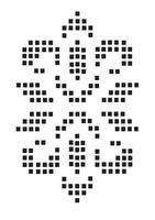 Small Dots and Squares Vector pattern illustration in black and whitea