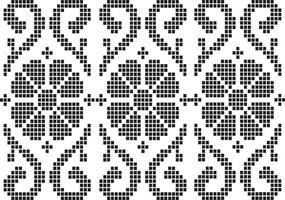 Small Dots and Squares Vector pattern illustration in black and whitea